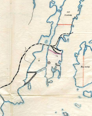 Схема землеотвода на о. Революции в 1932 г.