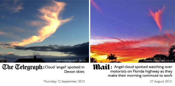 Angel clouds spotted watching on Florida and UK