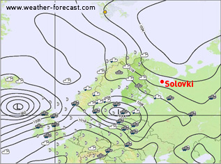 Sea Level Pressure in Millibars 20 Aug 2011 at 1 AM