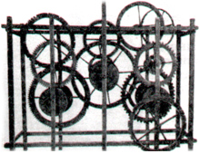 Часовой механизм башенных часов из Соловецкого монастыря